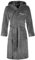 Di Vadini Unisex Herren Damen Bademantel Florenz mit Kapuze I Morgenmantel flauschig I Nachtwäsche aus edler Mikrofaser Farbe: Grey Gr. M