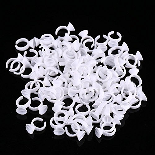 Sonew 100 Teile/satz Wimpernverlängerung Halter, Einweg Microblading Pigment Halter Tasse Tattoo Farbkappen Cups für Wimpernverlängerung Makeup Tattoo