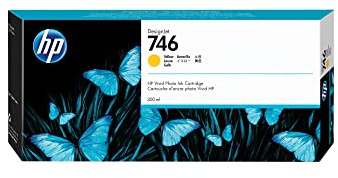 HP 746 Yellow Original Ink Cartridge | Compatible with DesignJet Z6, Z9, 300 ml (P2V79A)