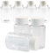 12PCS 80ml/2.7oz Clear Empty Portable Thicken Plastic Bottles Case with White Screw Cap Holder Storage Container for Liquid Solid Powder Dispense