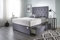 Bed Centre Ziggy Grey Plush Divan Bed Set – Double (135×190 cm) with 24cm Memory Foam Mattress, 2 Same‑Side Drawers & Headboard | Orthopaedic Support | UK Made