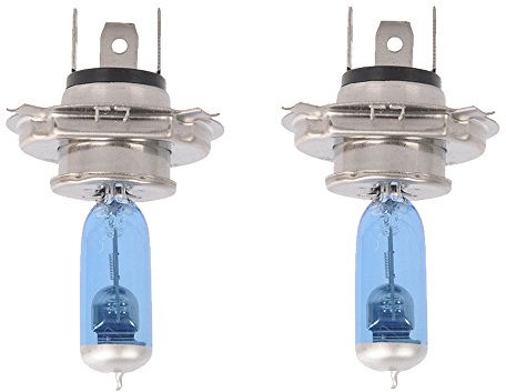 Mintice 2 X Véhicule de Voiture Lumineux H4 100W 6000K Xénon Gaz Halogène Ampoules de Lampe de Projecteur Remplacement Blanc
