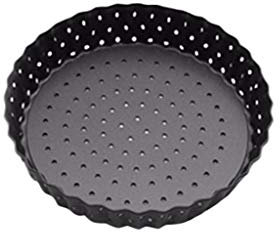 Toysmith TIREOW Kleine Pizza Pfannen mit Löchern - Perforierte Pizza Crisper Pfanne aus Stahl, Antihaftbeschichtet Frische Gefrorene Pizza Pizzableche Pizzablech (S)