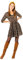 Sublevel Damen Kleid Frühling und Sommer mit Blumen-Muster Blumenkleid Langarm Green S/M