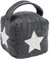Nicola Spring Fabric Door Stop - Star - Grey - Pack of 1 - Indoor Herringbone Decorative Wedge Stopper Interior Weighted Doorstop with Handle for Home, Office