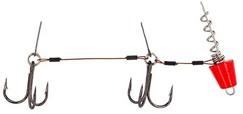 FISHN Screw In Hecht Systeme - Shallow Rig mit auswechselbaren Gewichten 5-20gr für Softlures bis 25cm mit Ultra Scharfen Mustad Haken
