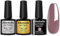 Allenbelle (Base Coat Top Coat And One Color Gel) Gel Nail Polish Set 3PC,Base Top Coat With One Gel Polish Set,Nail Polish UV LED Lamp Nail Art Nail Salon