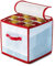 Alecony Weihnachtskugeln Aufbewahrungsbox, 64 Kugeln Weihnachten Ornament Christbaumkugel Box mit Reißverschluss und Griff, Weihnachtsschmuck Baumschmuck Aufhänger Aufbewahrung Organisation (B)