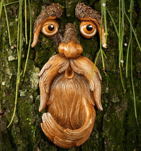 Visage d'arbre, décoration de Visages d'arbre, décoration d'arbre, décorations d'arbres en Plein air, Arbre Hugger, mangeoires à Oiseaux Uniques pour l'extérieur et l'intérieur – Art de l'arbre de