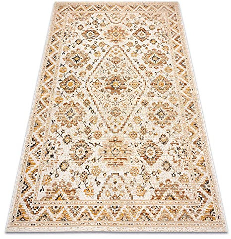 rugsx Modern Teppich Color SISAL Schnurteppich für Wohnzimmer, Schlafzimmer, Terrasse, Küche, Ornament, Rahmen, Zimt - Beige 80x150 cm
