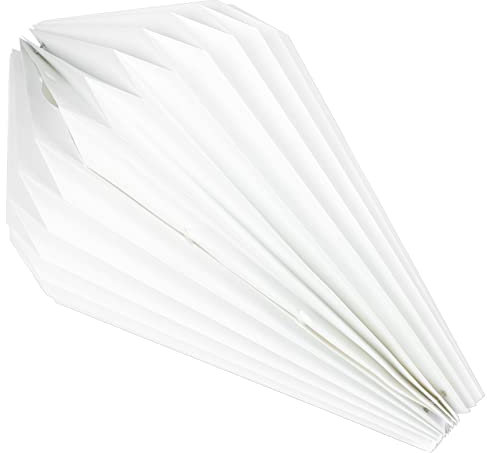 Papier-Origami-Lampenschirm, weiß: Papier-Lampenschirm für -Licht, Hochzeit, Geburtstag, Party, Dekoration, Diamant-Stil