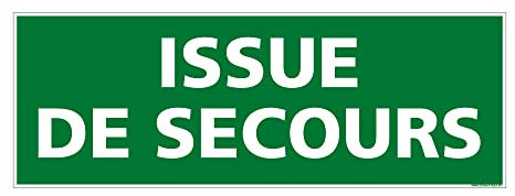 Signaletique.biz France Panneau Adhesif Issue de Secours 700 x 250 mm