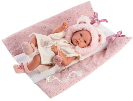 Llorens - Poupée au Toucher Doux Recien Nacida Bimba 35 cm Capita Baignoire, Multicolore (63544)