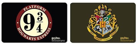 Logoshirt® Harry Potter I Hogwarts I Hogwarts Express I Frühstücksbrettchen I Schneidebrett I 23x14cm I 2er Set I spülmaschinenfest & hitzebeständig I Lizenziertes Originaldesign