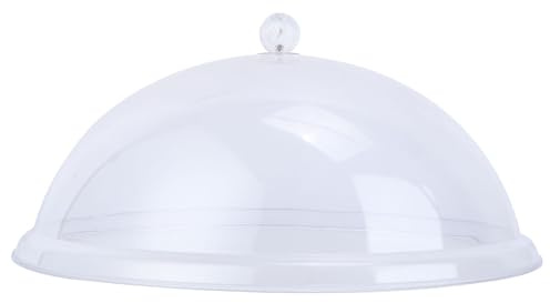Luxshiny Copertura Alimentare Rotonda 8 Pollici in Pc Trasparente Copri Vivande Antipolvere Protezione Igienica Contro Insetti per Barbecue Picnic Feste in Piscina