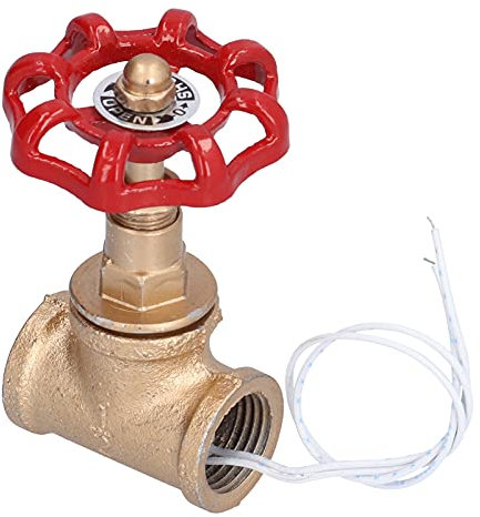 Tissting Vintage Steampunk Valve, Interruttore della Luce Rotante, 1/2 Pollici, Ferro, Maniglia Rossa, per Lampada da Scrivania, Soggiorno, Cucina, Caffè