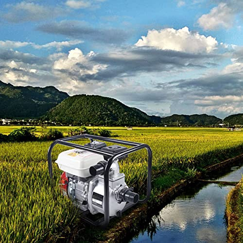 210CC 6,5PS 3600 U/min Wasserpumpe Benzin-Wasserpumpe 4 Takt 2 Zoll Motorpumpe Gartenpumpe Teichpumpe Schmutzwasserpumpe