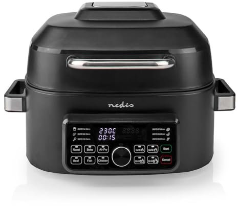 Friggitrice ad aria calda - 6 l - Timer: 120 min - Numero di programmi preimpostati: 7 - Digitale - Nero