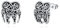 Wikinger Keltischer Knoten Halbe Ohrringe Sterling Silber Wolfsklaue Nordisch Ohrstecker Schmuck Tier Geschenk für Männer Frauen