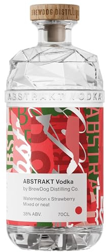 Abstrakt Vodka Watermelon and Strawberry 70cl, 38 pct ABV - Distilled in Scotland at BrewDog Distilling - Five-times distilled in bespoke copper pot stills, crafted for cocktails, mixers or neat pours