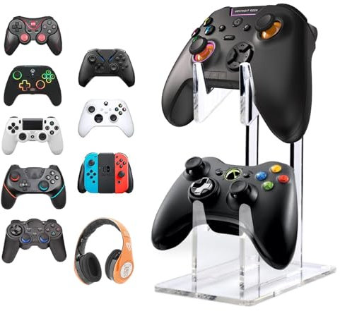 Bogoro Universal Game Controller Halter, Controller Halter für PS4 PS5 Xbox One Xbox, Universaler Controller Ständer Kopfhörer Ständer, Controller Halterung, Headset Halterung