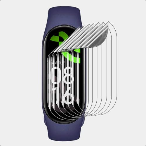nvskvd Películas de Hidrogel para Xiaomi Mi Band 7/ Mi Band 8, 5 Piezas Protectores de Pantalla Película Transparente Flexible Suave (NO vidrio templado)