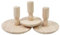 Lampstop Töpfereiformen Tonwerkzeuge aus Holz mit Griff zur Herstellung von Schalen und Tellern (3er-Set)