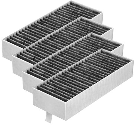 Lot de 4 filtres à charbon actif pour hotte aspirante, accessoires de hotte aspirante, pour Siemens Hz9Vrcr0 17004796, hotte Bosch Hez9Vrcr0 17004805, Neff Z821VR0 17004806, Gaggenau Ca282111