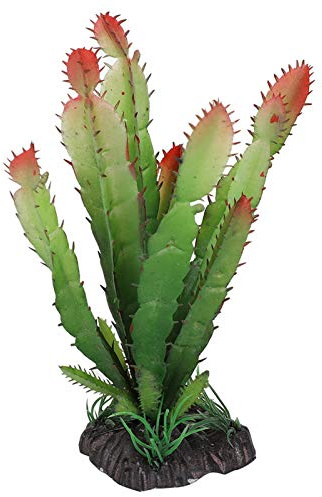 Yctze Grande Plante de Cactus en Plastique de Simulation pour Terrariums de Reptiles, Décor Artificiel d' du Désert pour la Maison