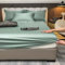 JIN DOUDOU Spannbetttuch Baumwolle 245x245cm/sheet Spannbettlaken 100% Baumwolle Jersey-Stretch, Ultra Weich, Elastisches Gummiband.