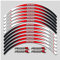 HRQCTIM 12 Stück Motorrad-Räder Aufkleber Streifen Reflektierender Dekorativer Schutz Felgen-Reifen-Aufkleber Aufkleber Für B&MW F900R F900 R Motorrad Felgenaufkleber(Red White)