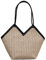Sac Sous les Bras Grande capacité en Cuir de Paille, Sac à Bandoulière élégant Fourre-tout pour Femmes (BLACK)