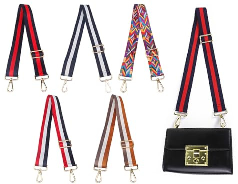 Anlising 5PCS Verstellbarer Schultergurt für Taschen, Taschengurte zum Wechseln, Schultergurt Taschen, Handtaschen Riemen, Taschengurt Breit Schulterriemen, für Schräge Schultertasche, Handtaschen
