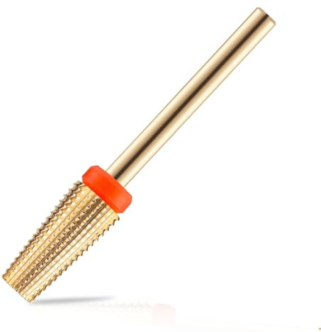 SMCEHEYA Nail Drill Bits, 5 in 1Professional Nail Drill, Nail Drill for Acrylic and Gel Nails, 3/32 Electric Nail File Bits, Removing Cuticle Tools Manicure Pedicure (Fine, Gold)