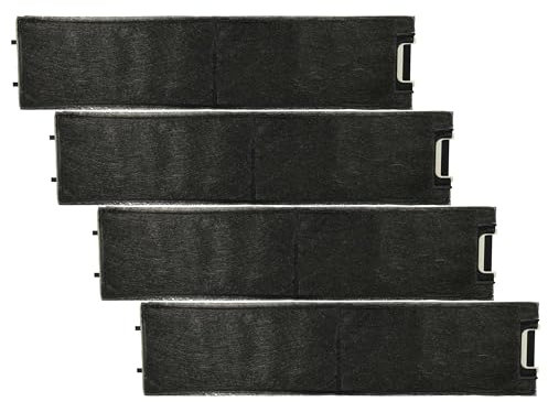 vhbw 4X Aktivkohlefilter kompatibel mit Miele DA 3466 C, DA 3466-60, DA 3480, DA 3486, DA 3462, DA 3466 Dunstabzugshaube - 49 x 11,3 x 2,8 cm