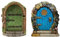 2 Stück Feentür Wichteltür, Hölzerne Feen Türen für Garten Elfen Tür Miniatur Yard Ornamente für Garten Yard Bäume