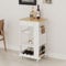 URBNLIVING 3-Tier Modern Rolling Kitchen Storage Trolley Cart on Wheels | Serving Cart with Drawer and Basket Storage | Portable Mobile Kitchen Organiser for Home Dining & Entertaining, White