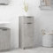 Iiaky Armadio da Bagno Grigio Cemento 32x34x90cm in Legno Multistrato | Mobiletto Armadietto Cabinet Laterale per Il Bagno