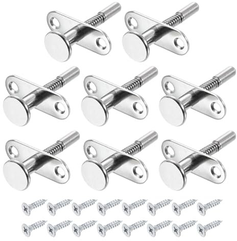 QUARKZMAN Chiavistelli a Spillo, 6,5x55mm/0,26x2,17 Chiusura a Stantuffo Bullone a Molla in Acciaio per Mobili Armadio Letto Porta, 8pz