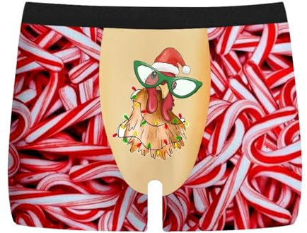 GFPGNDFHG Damen Herren Boxershorts Weihnachten Weihnachtsunterwäsche Boxershorts Herren Slip Adventskalender Socken Weihnachten