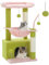 PAWZ Road Cat Tree for Indoor Cats with Super Large Condo, Cat Tower with Scratching Post, Large Hammock, Dangling Ball and Top Perch, 79cm Pink