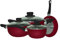 NUOVA HSSC Set Pentole Antiaderenti 7 Pezzi, 3 Casseruole con Coperchio da 16, 20 e 24 cm, 1 Padella 24 cm, Rivestimento Nido d’Ape, Alluminio, Manici Ergonomici, Lavabili in Lavastoviglie