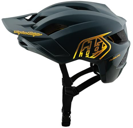 Troy Lee Designs Flowline MIPS Helm, Point, Gray/Gold, XL/XXL | 60-63cm, 108540095