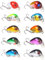 10pcs Kleine Fische Angeln Künstliche Köder Topwater Kurbel Wobbler Künstliche Köder Topwater Kurbel Wobblers