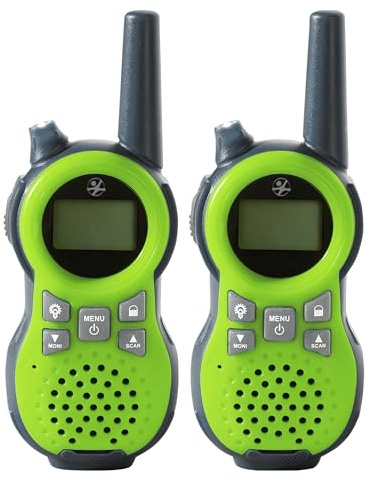 HABA Terra Kids Walkie-Talkie – 5 km Reichweite, 8 Kanäle, 446 MHz, LED-Lampe, Abnehmbarer Gürtelclip, ladbar mit USB-Kabel – 2011895001