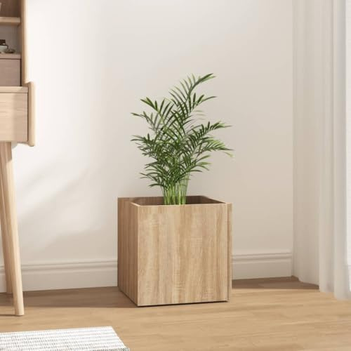 Générique Jardinière Chêne Sonoma 40x40x40 cm Bois d'ingénierie Maison & Jardin Pelouses & Jardins Jardinage Pots & Cache-Pots (Poids 9.45KG)