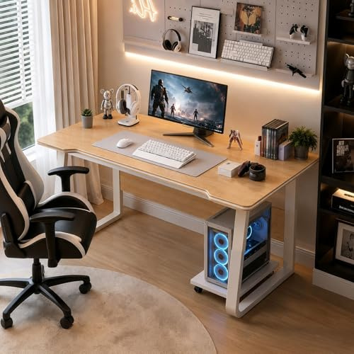XUEGW Mesa de Oficina y Gaming, Escritorio de Madera para Estudiantes - Estilo Moderno para el Hogar
