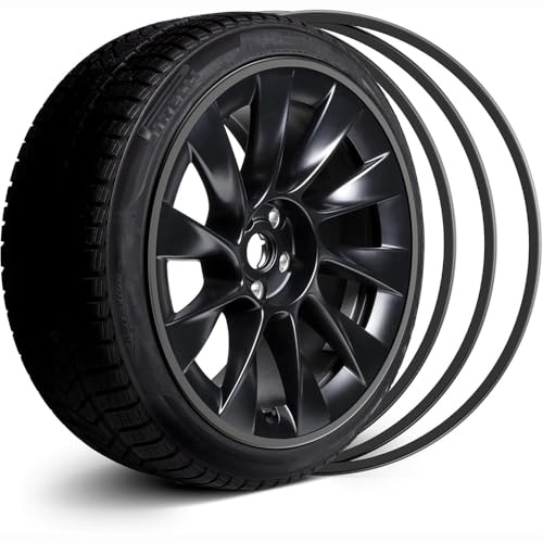 WYWY Protector de Llantas de Aleación Premium, 4Pcs Aro de Protección Universal Anti-Arañazos para Seguridad y Estilo(Black,18inch)