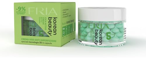 Fria Crema Viso Anti Imperfezioni Pelle Sensibile con Centella Asiatica, Crema Idratante Viso Donna Lenitiva per Acne e Rossori, Korean Beauty 50ml