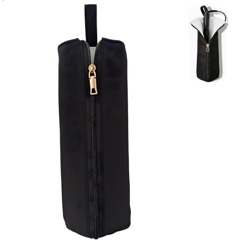 shengxinym Funda Plancha Pelo Funda Airstrait,Estuche Airstrait con Forro Antiquemadura Adecuado para Tenacillas, Planchas y Otros Utensilios de Peinado,Colgable A Prueba de Agua,Negro